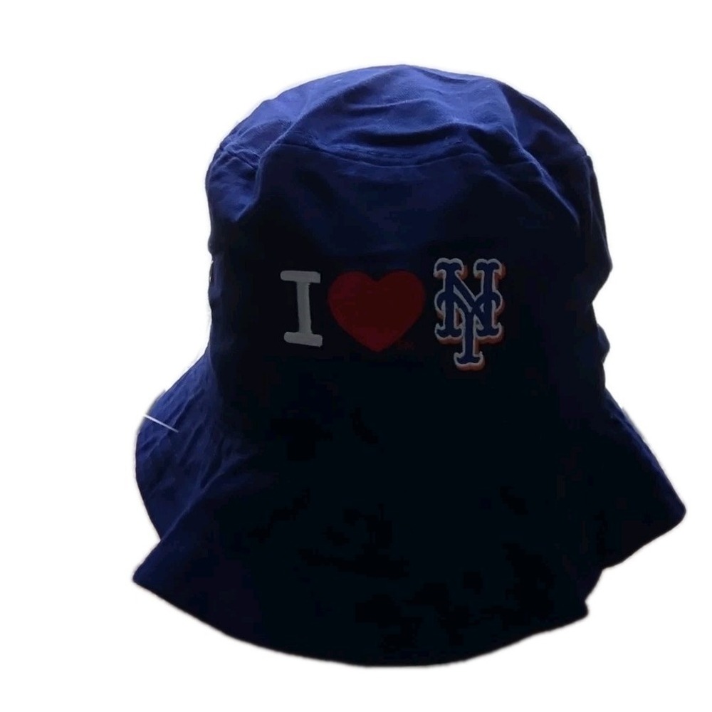 New York Mets Hat Cap Bucket Mens One Size Blue Orange MLB Baseball BWM PROMOTIO